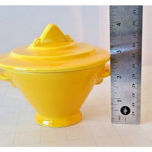 Vintage Harlequin Sugar Bowl - Yellow- Homer Laughlin Excellent Condition